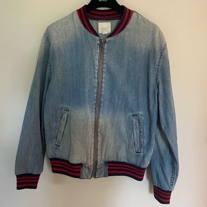 AE bomber style jean jacket
